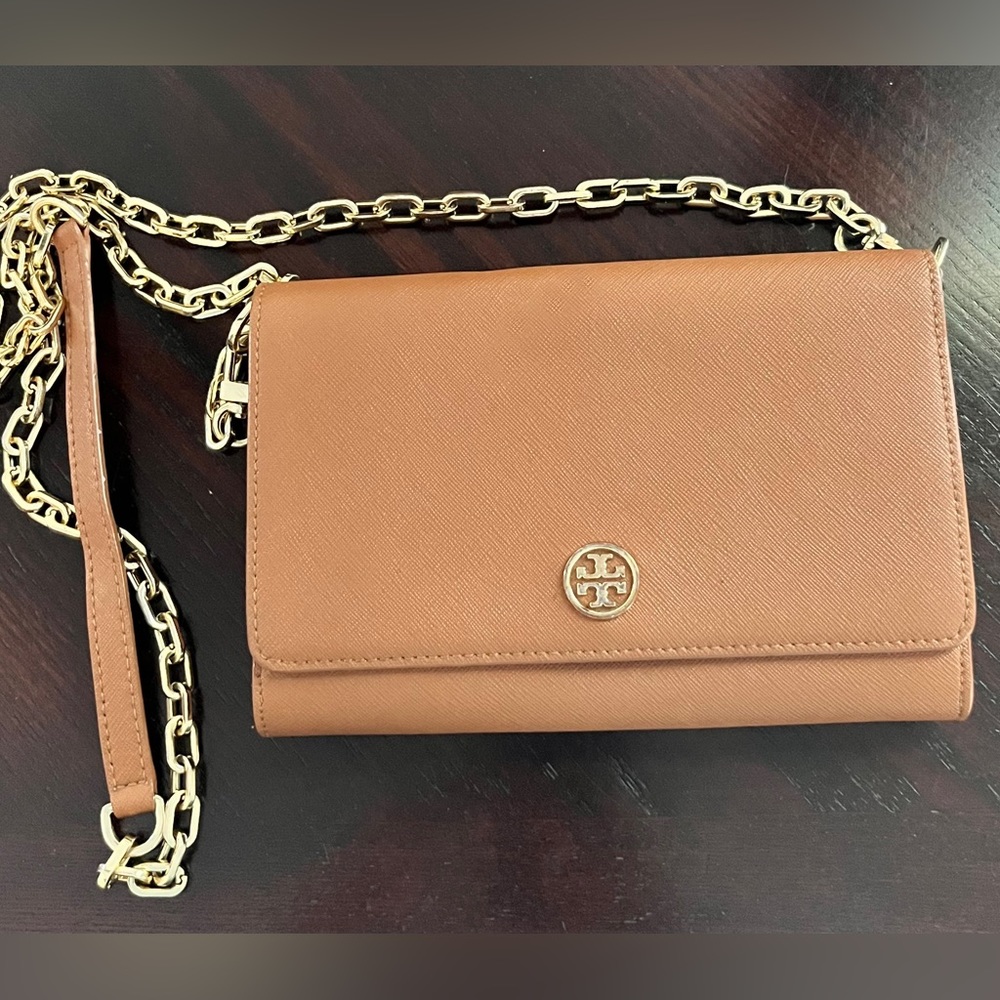 Tory Burch tan crossbody bag